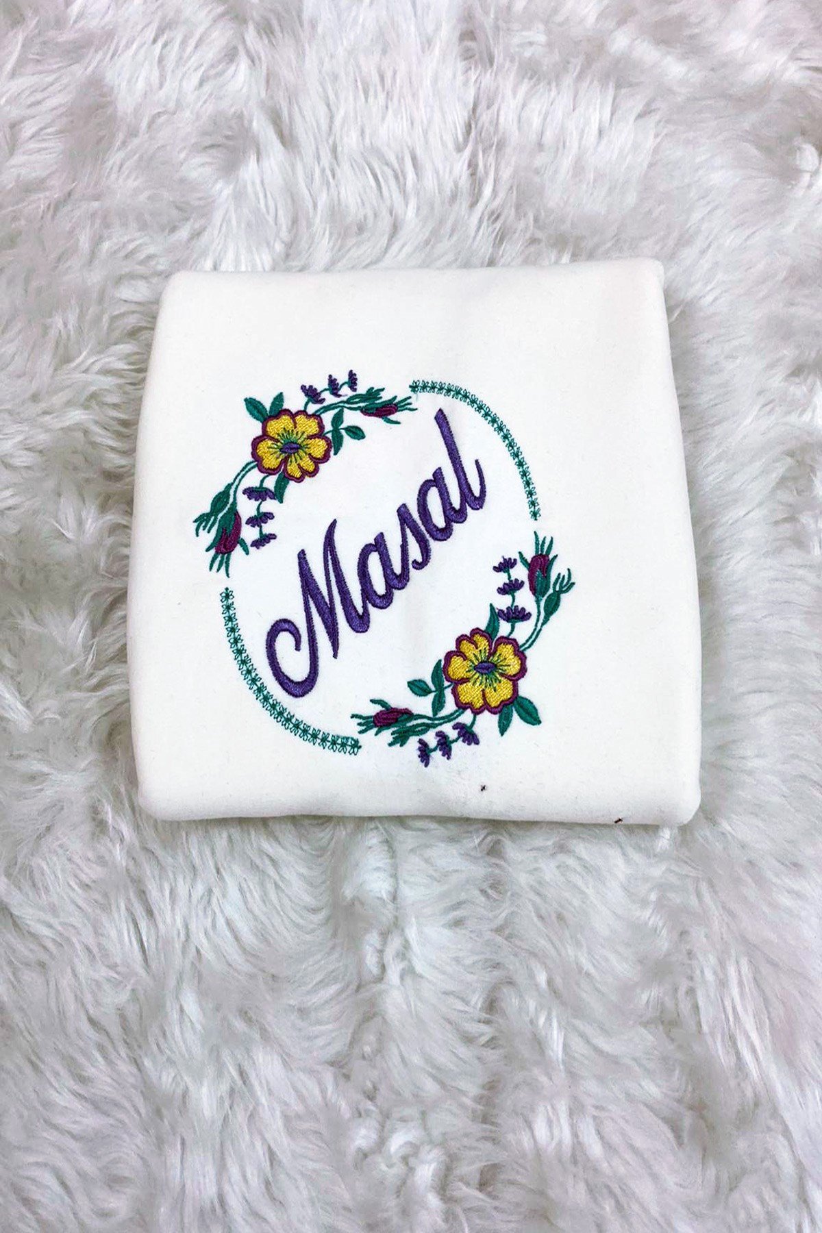 İsme özel B7048 Desenli Bebek Battaniyesi