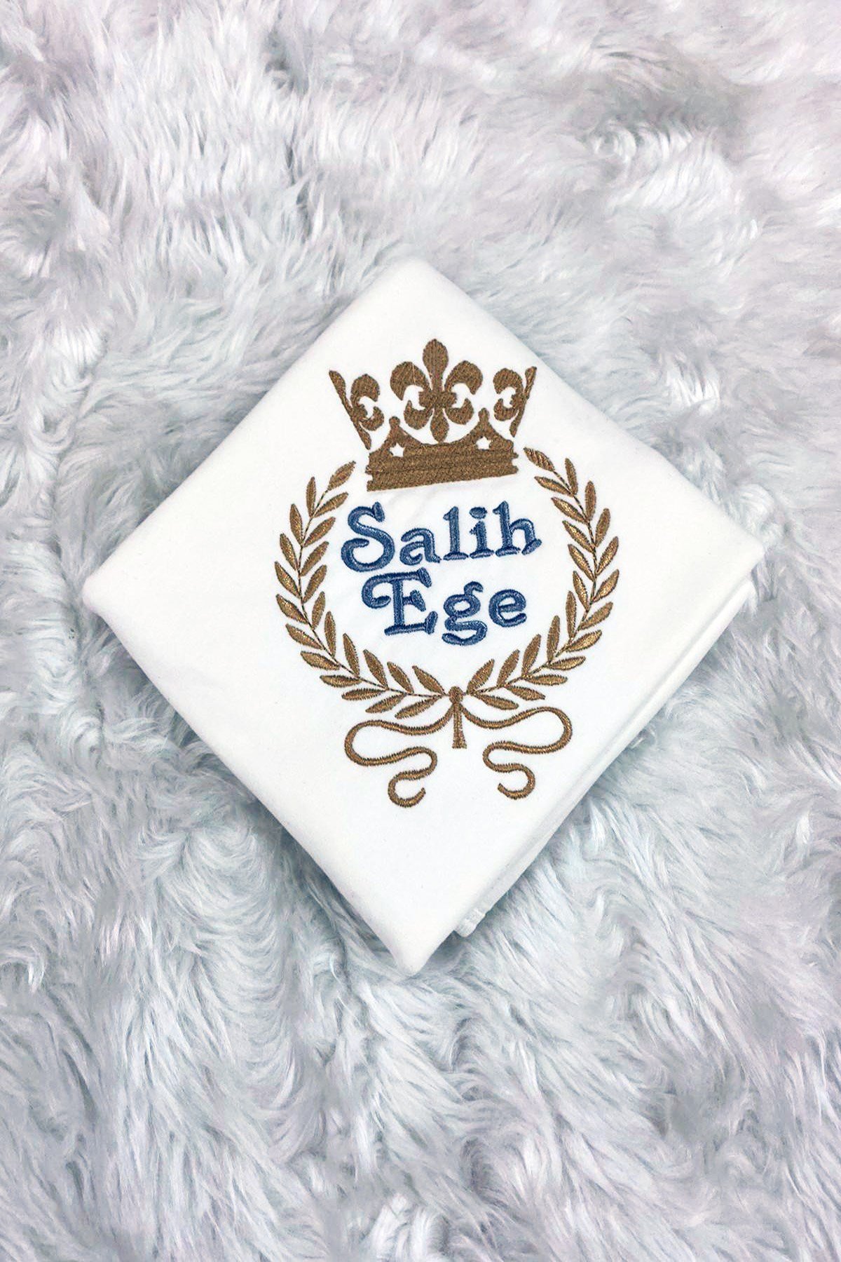 İsme özel B7049 Desenli Bebek Battaniyesi