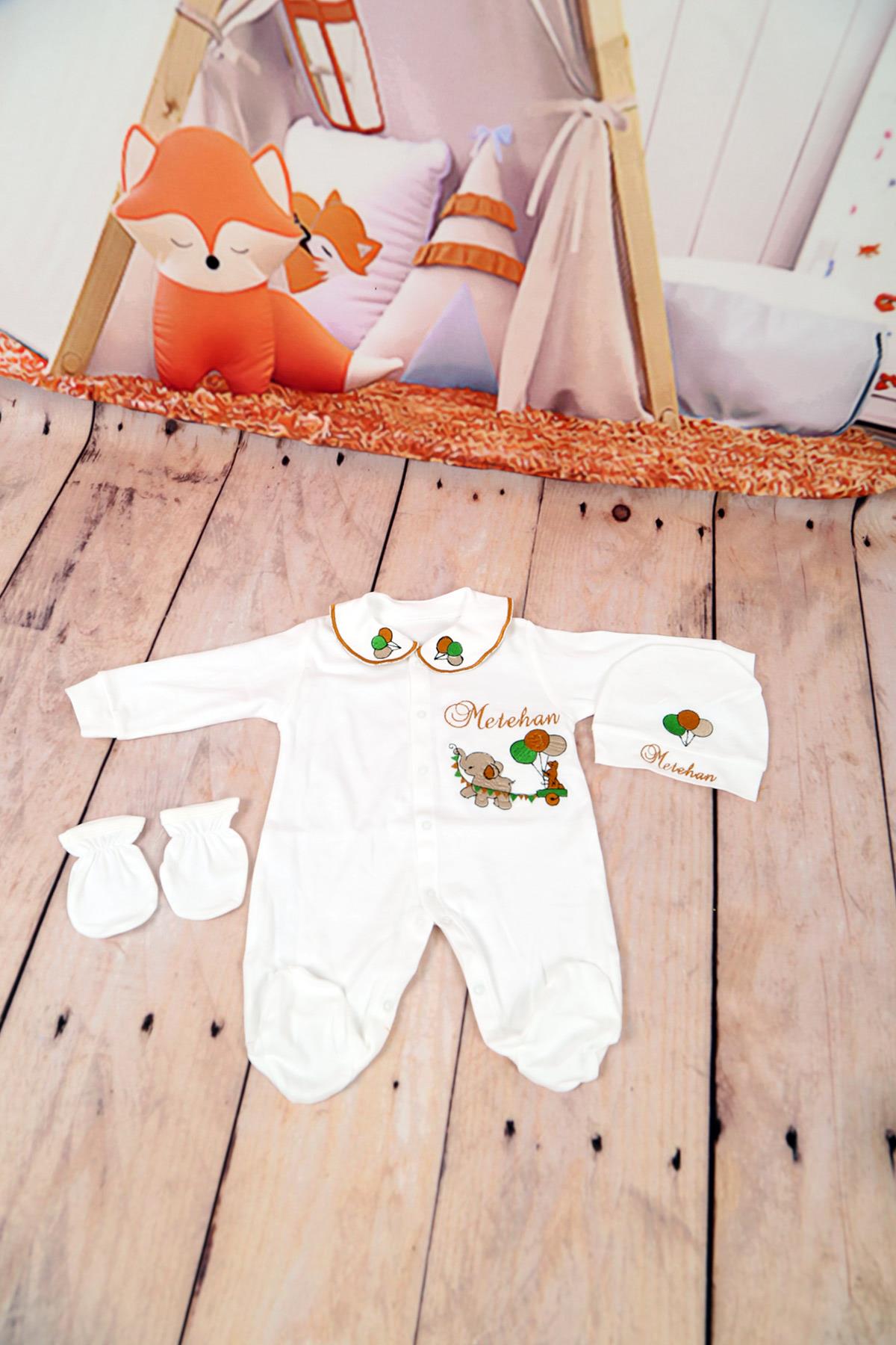 İsme Özel Balon Detaylı Hastane Çıkışı 3'lü set Lh0361