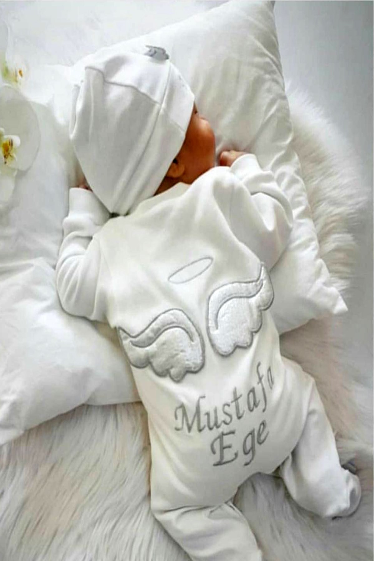 İsme Özel Kanat Detaylı Hastane Çıkışı 3lü Set Lh3072