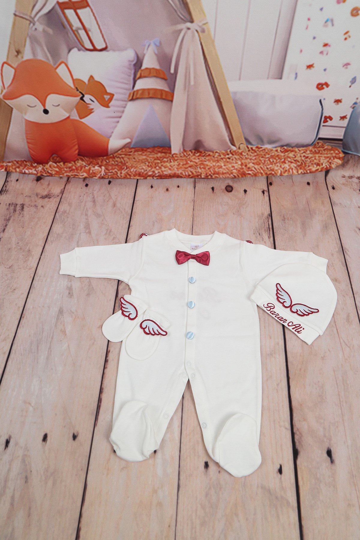 İsme Özel Kanatlı Hastane Çıkışı 4lü Set LH4057