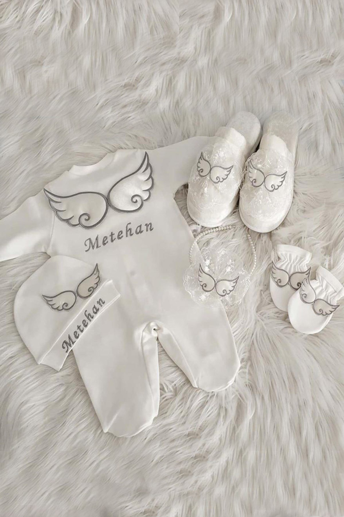 İsme Özel Kanatlı Hastane Çıkışı 5li Set Lh3071