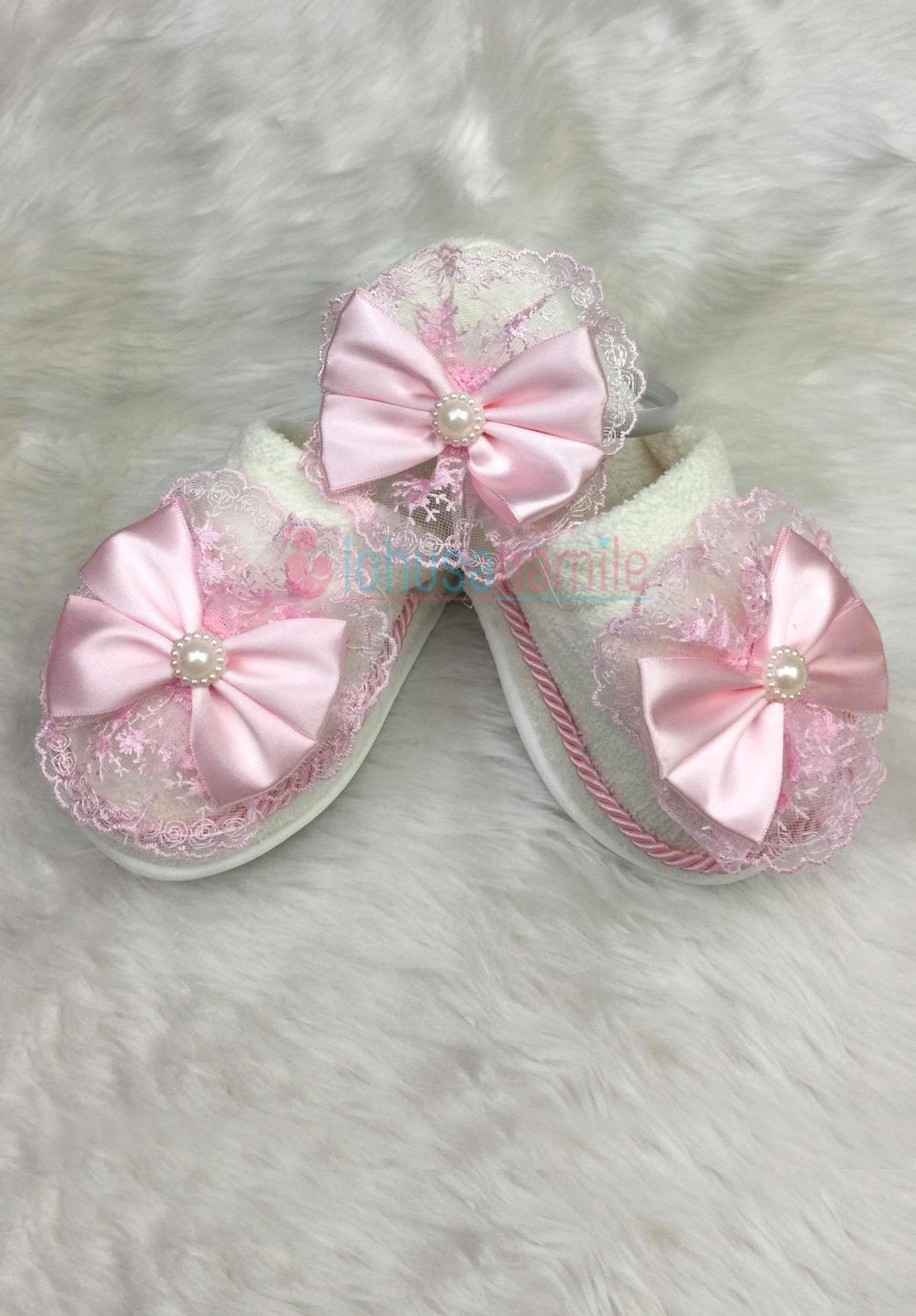 Lh 335 Pembe Lohusa Tac ve Terlik Seti