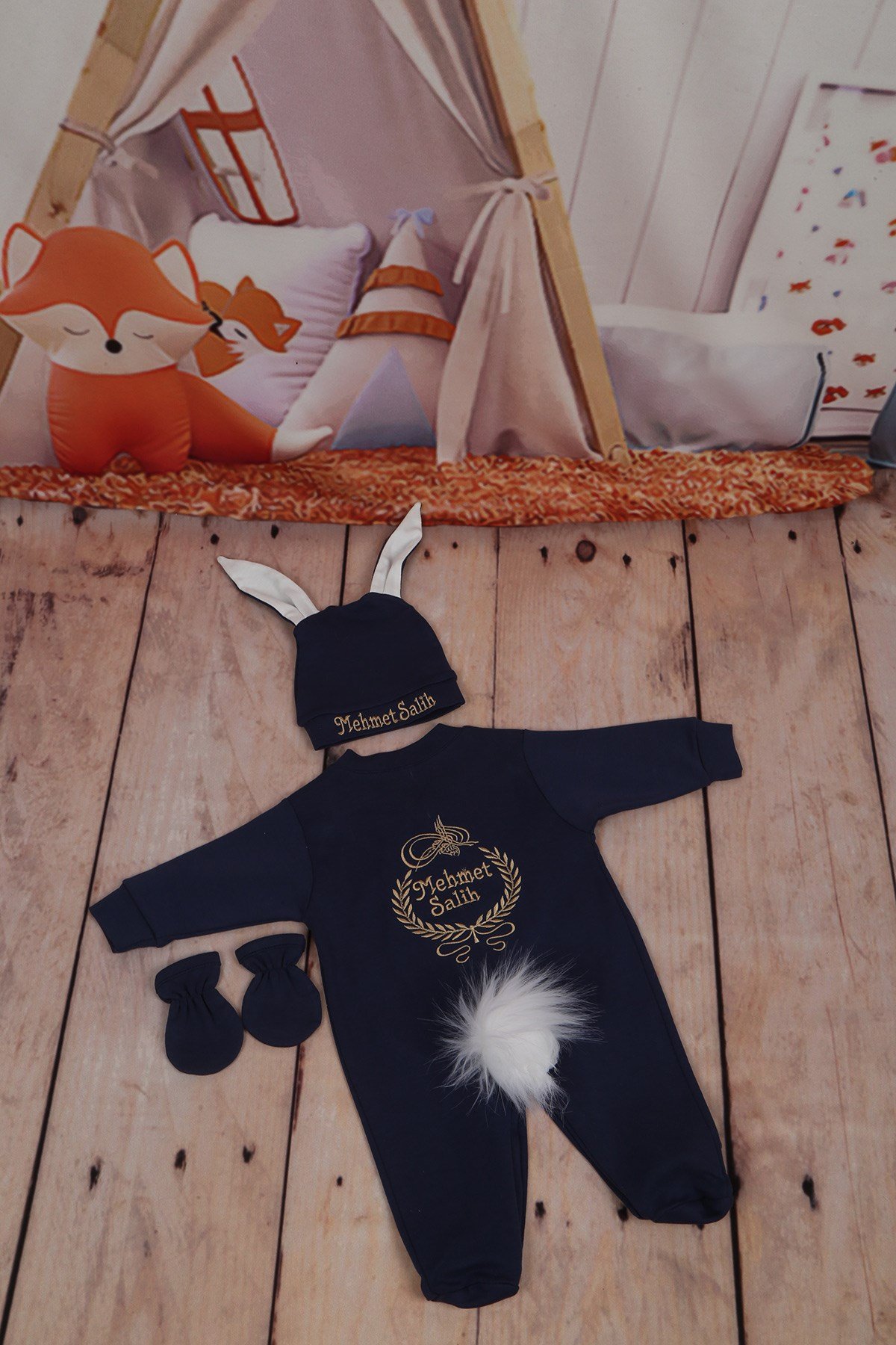 Lh0331 İsme Özel Tavşanlı Hastane Çıkışı 3lü Set