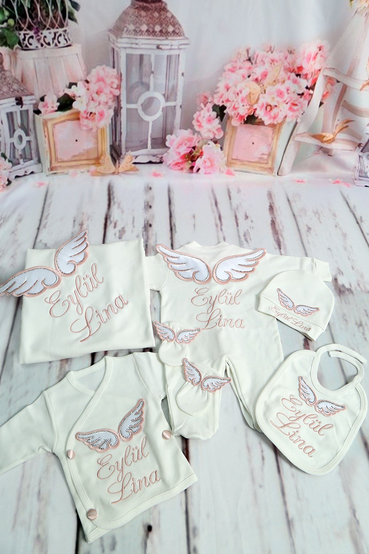 Lh1099 İsime Özel Pudra Taşlı Hastane Çıkışı 10lu Set