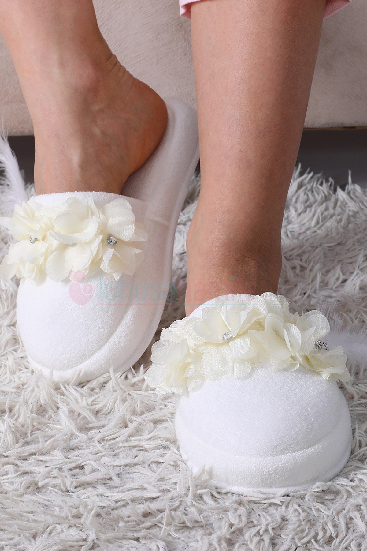 Lh12081 Ekru Lotus Lohusa Terliği