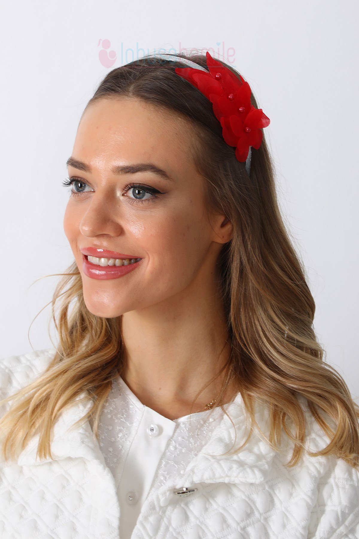 Lh1246 Kırmızı Kelebekli Lohusa Tacı