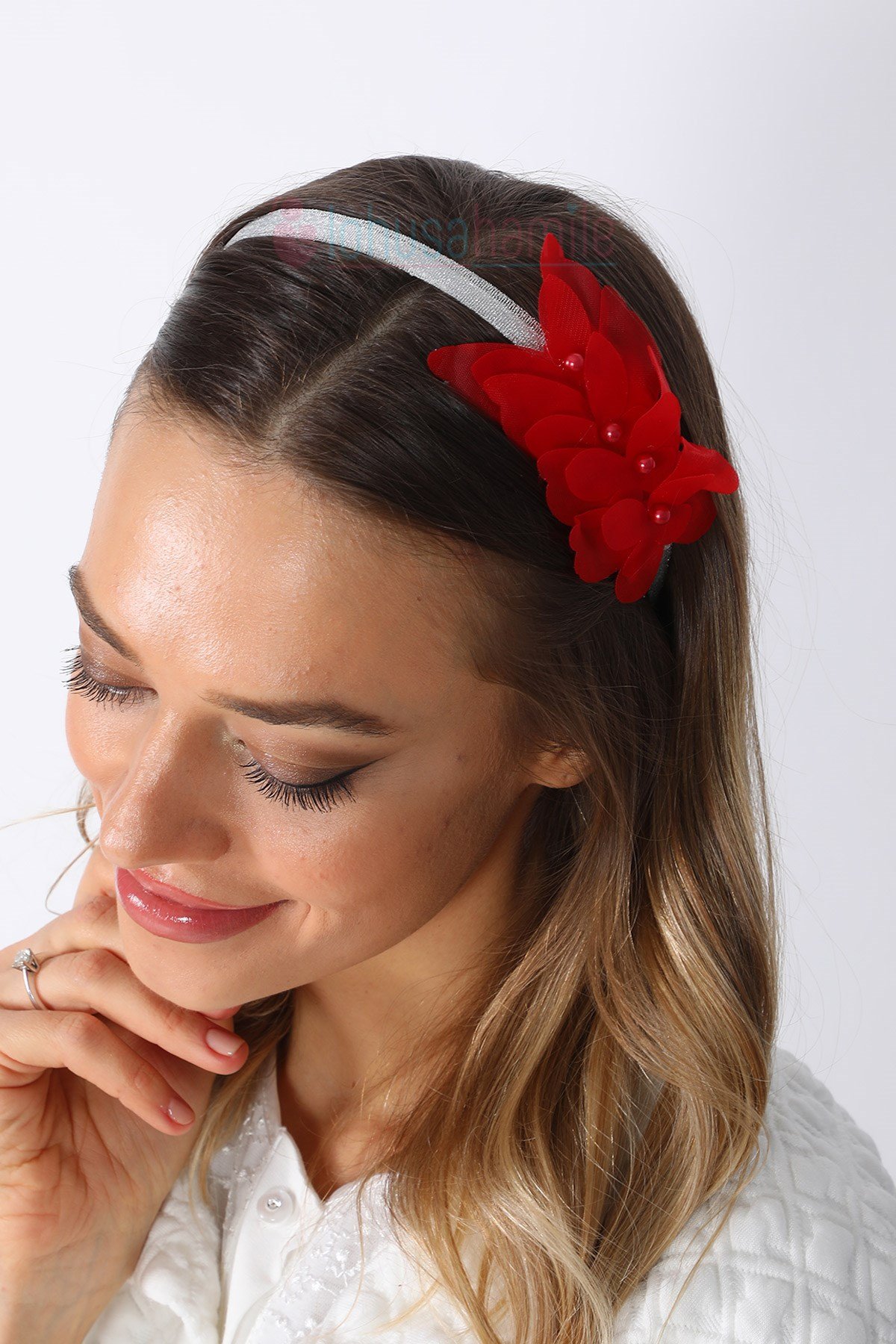 Lh1246 Kırmızı Kelebekli Lohusa Tacı