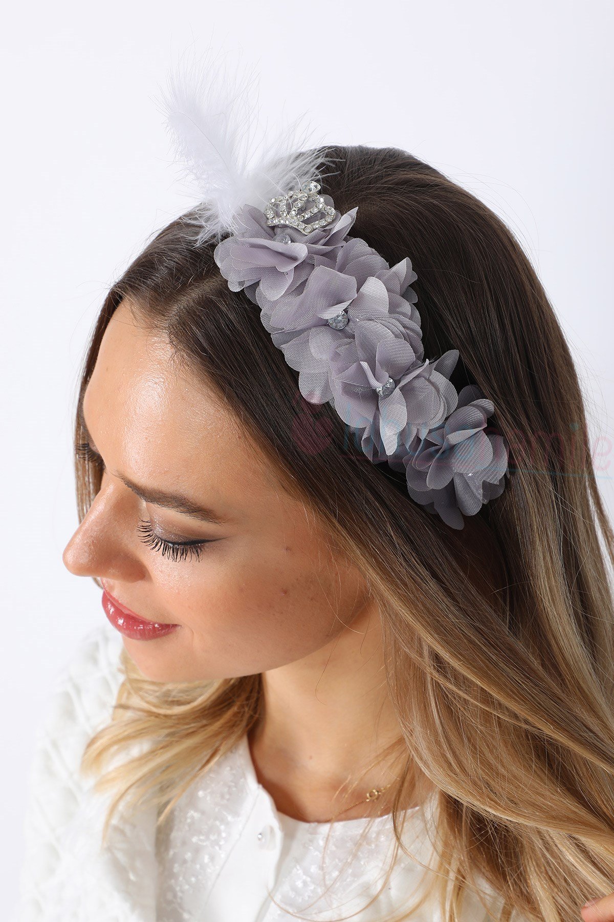 Lh1280 Gri Lotus Lohusa Tacı