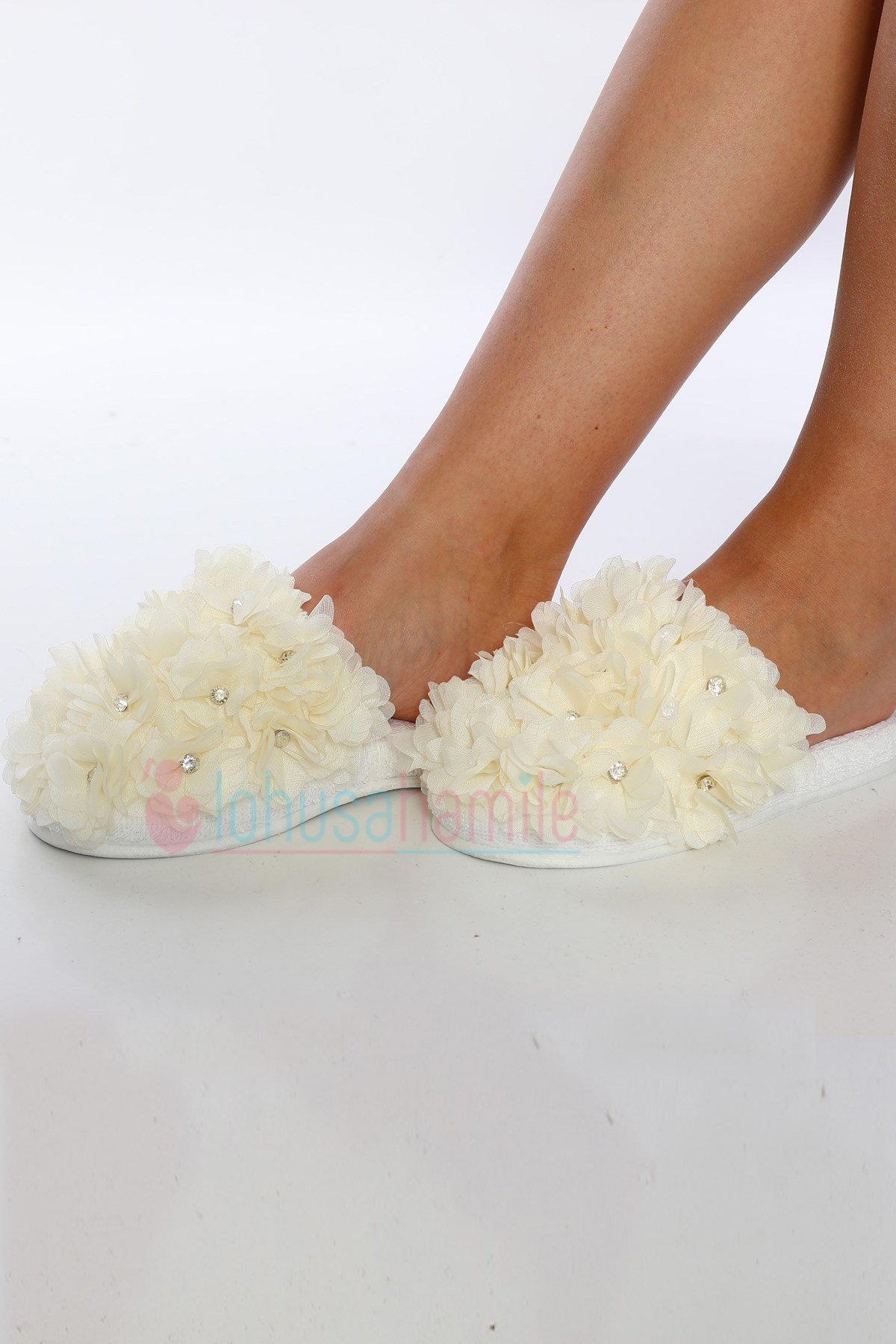 Lh23101 Ekru Beylem Lohusa Terliği