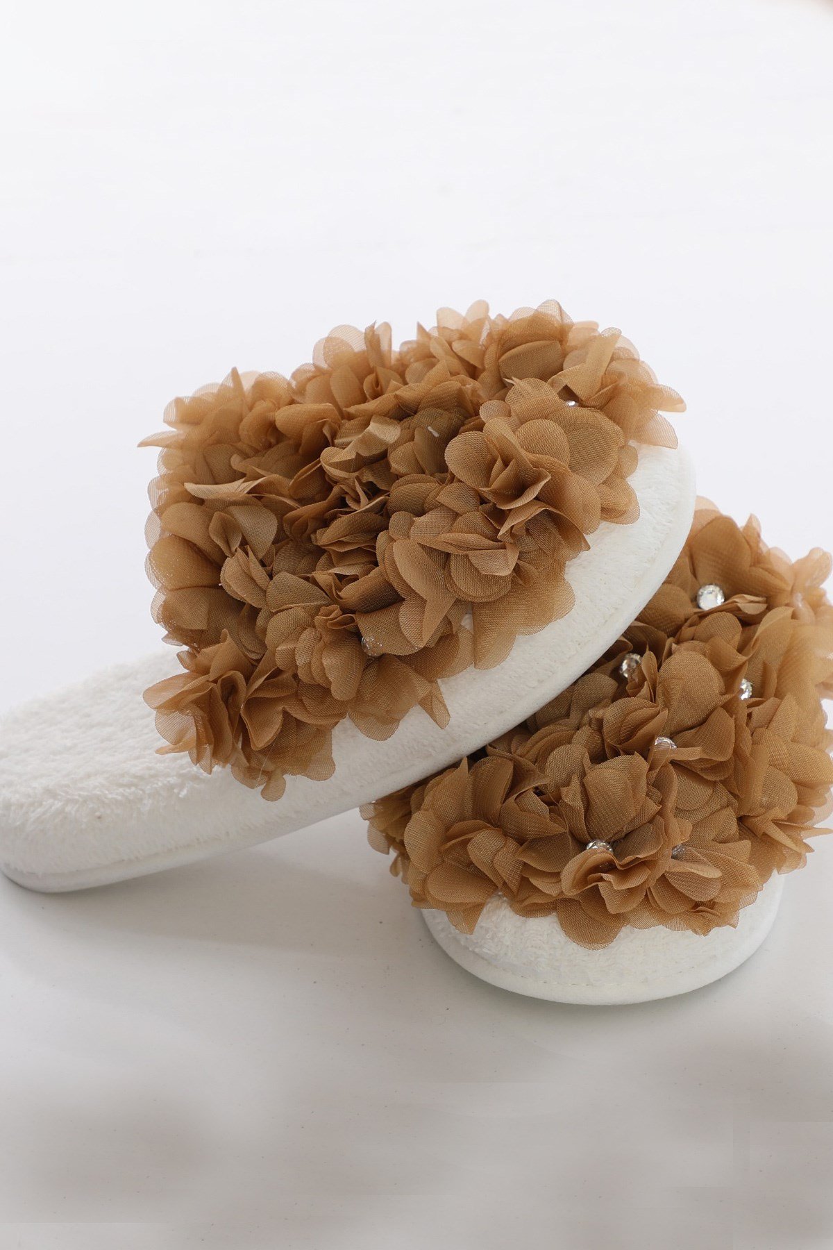 LH23167 Gold Kahve Beylem Lohusa Terliği