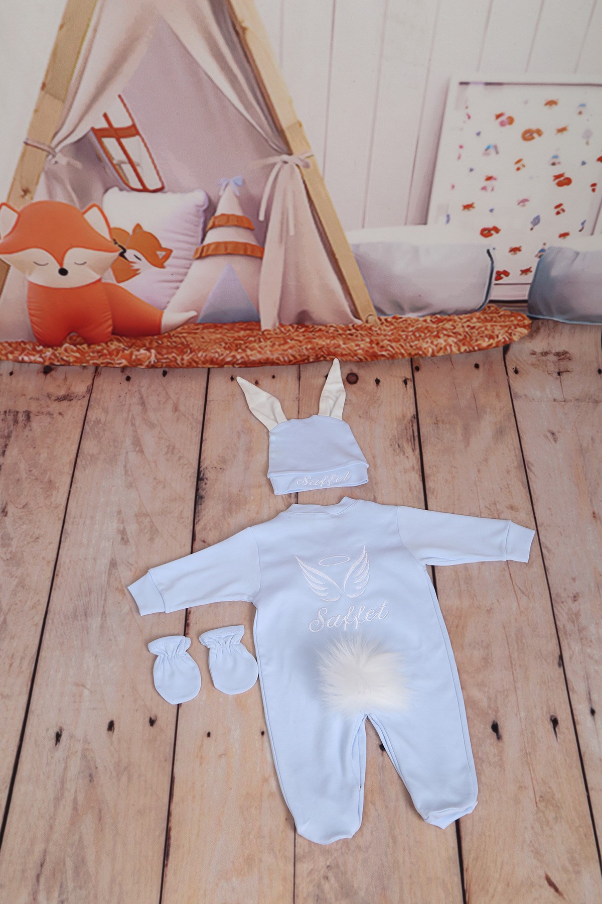 Lh3120 İsme Özel Tavşanlı Hastane Çıkışı 3lü Set