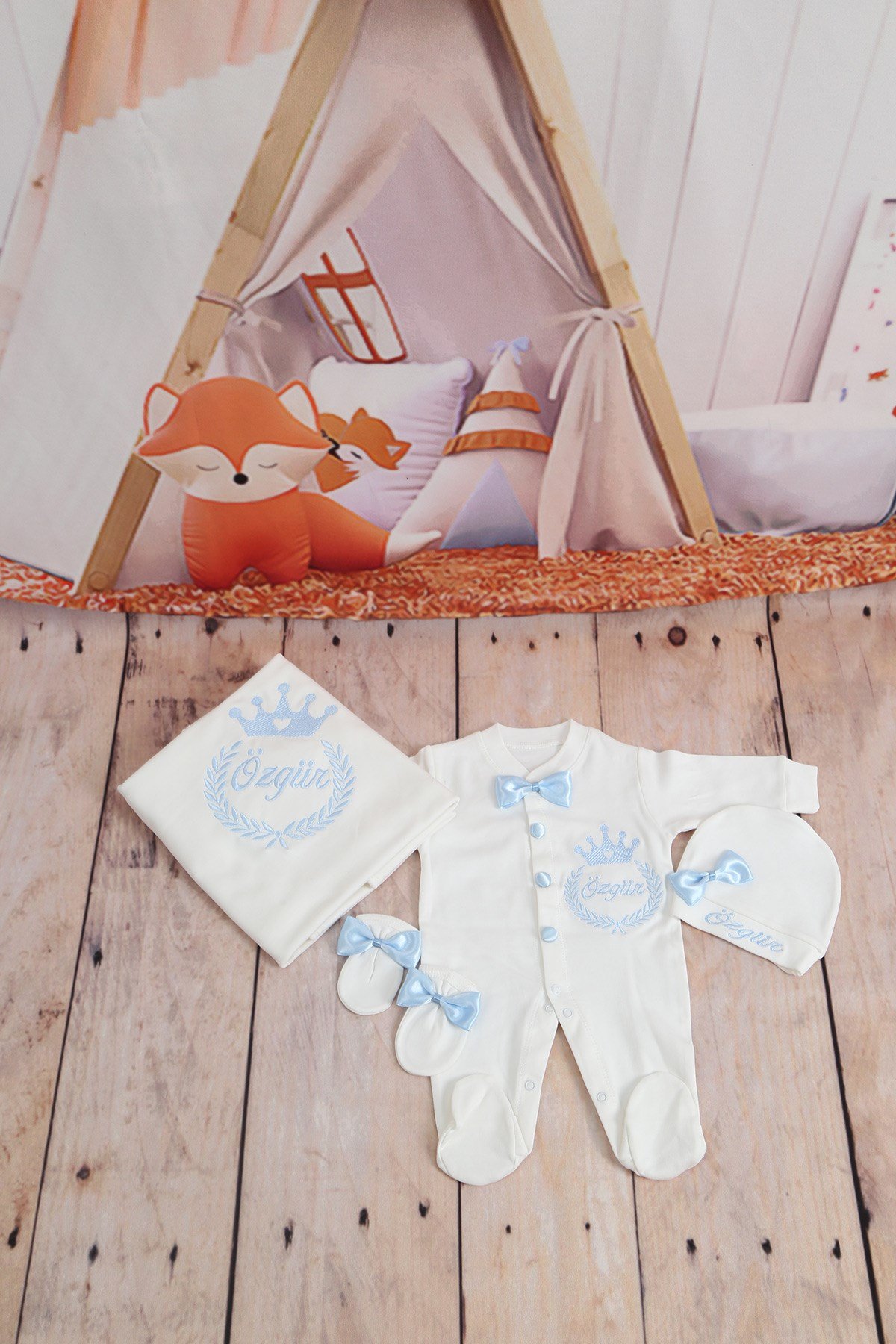 Lh4095 İsme Özel Çelenk Taclı Hastane Çıkışı 4'lü set