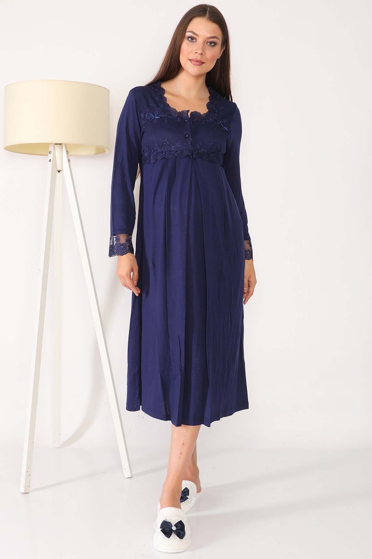 Lohusa Hamile 2406 Lacivert Tesettürlü Lohusa Hamile 7li Set