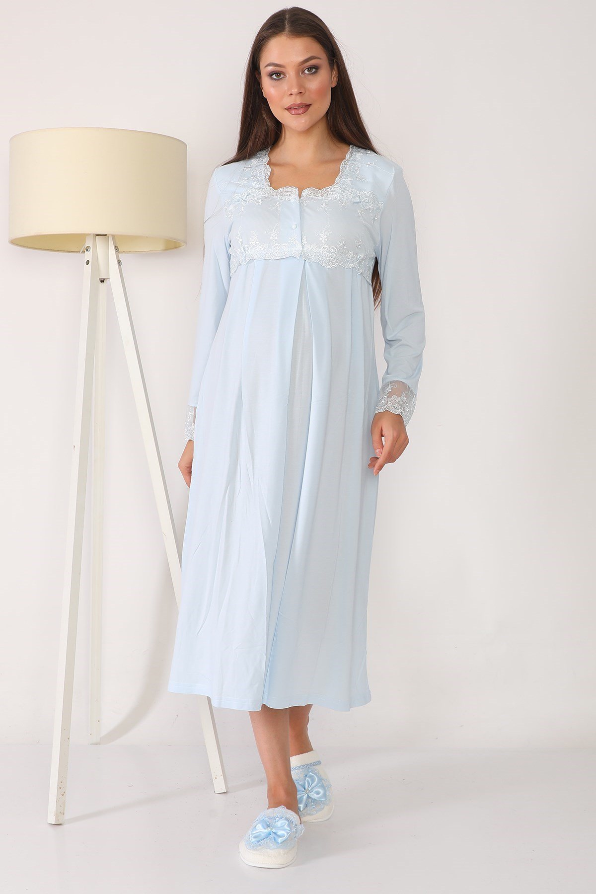 Lohusa Hamile 2406 Mavi Tesettürlü Lohusa Hamile 7li Set