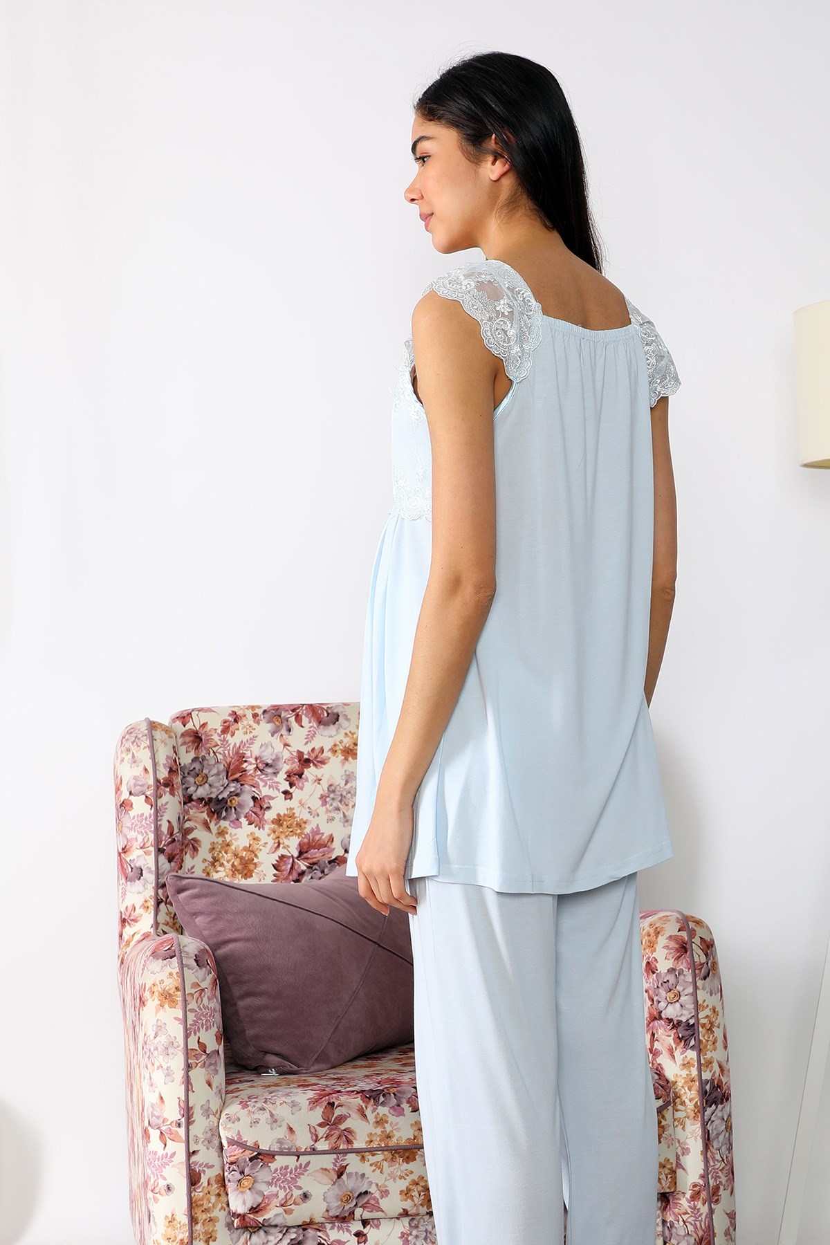 Lohusa Hamile 2503 Mavi Lohusa Pijama Takımı