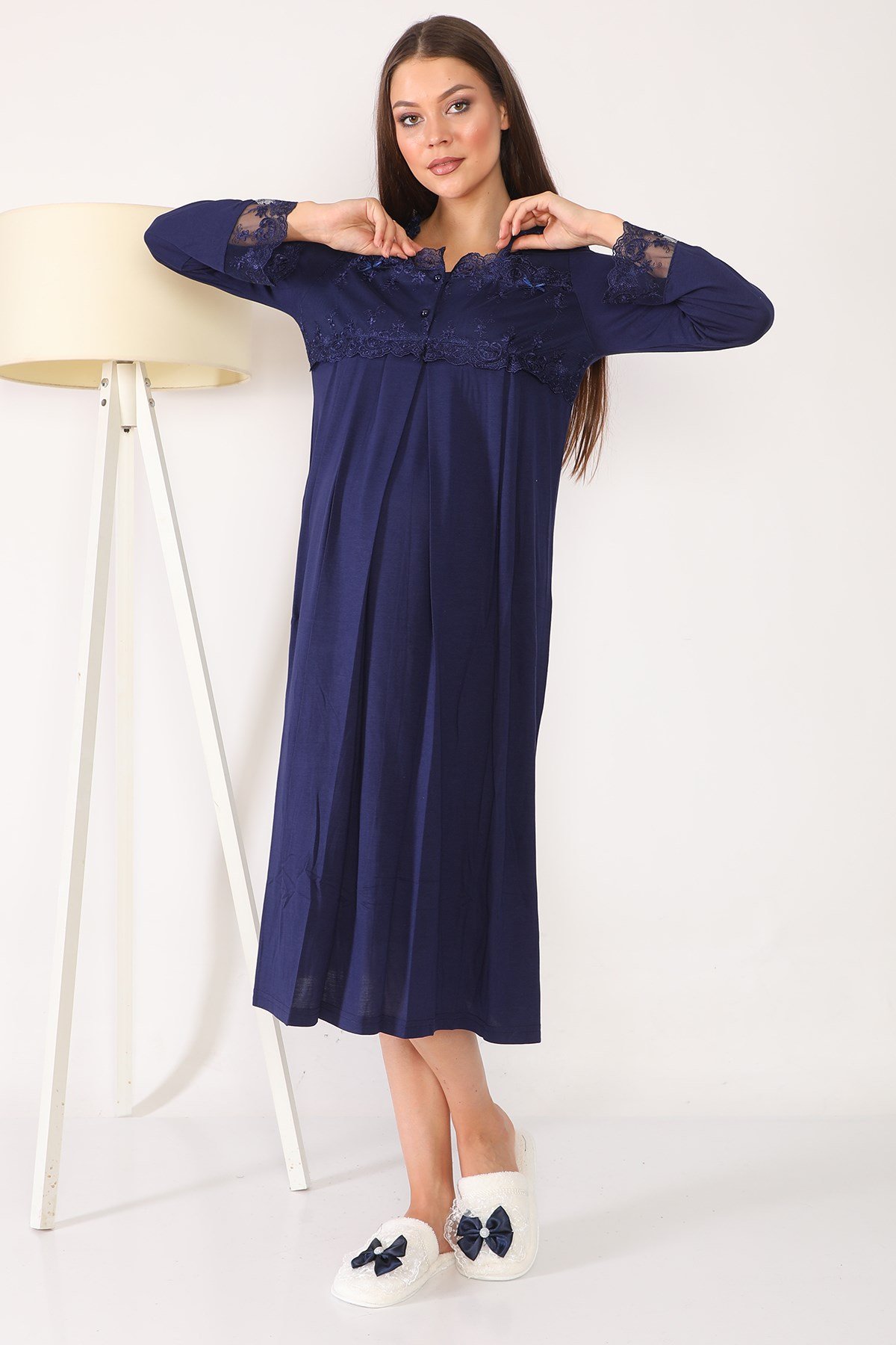 Lohusa Hamile 2604 Lacivert Lohusa Gecelik