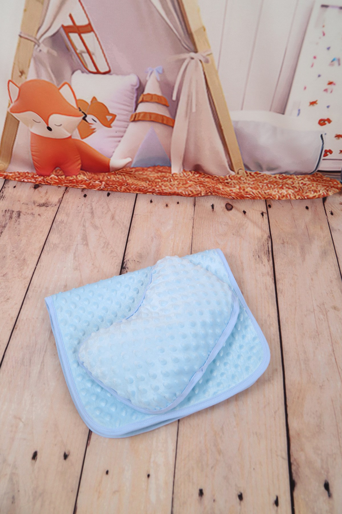 Bebek Alt Açma ve Yastık Seti BA1010