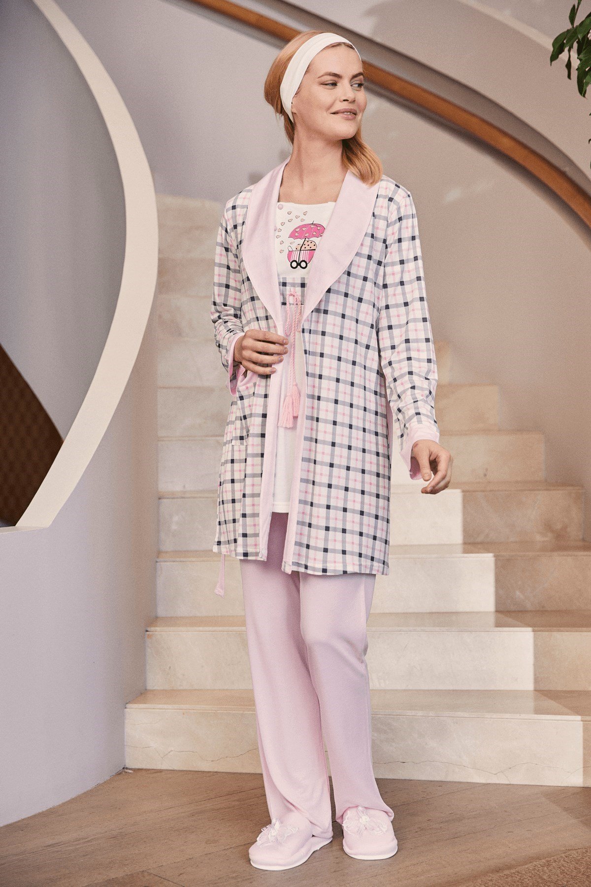 Mecit 10109 Pembe Hamile Lohusa 4lü Set