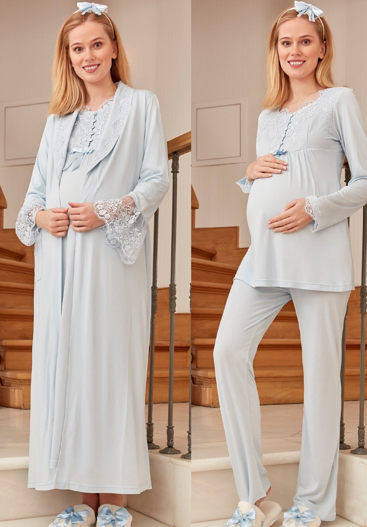 Mecit 1924 Mavi Lohusa Hamile 6'lı Set