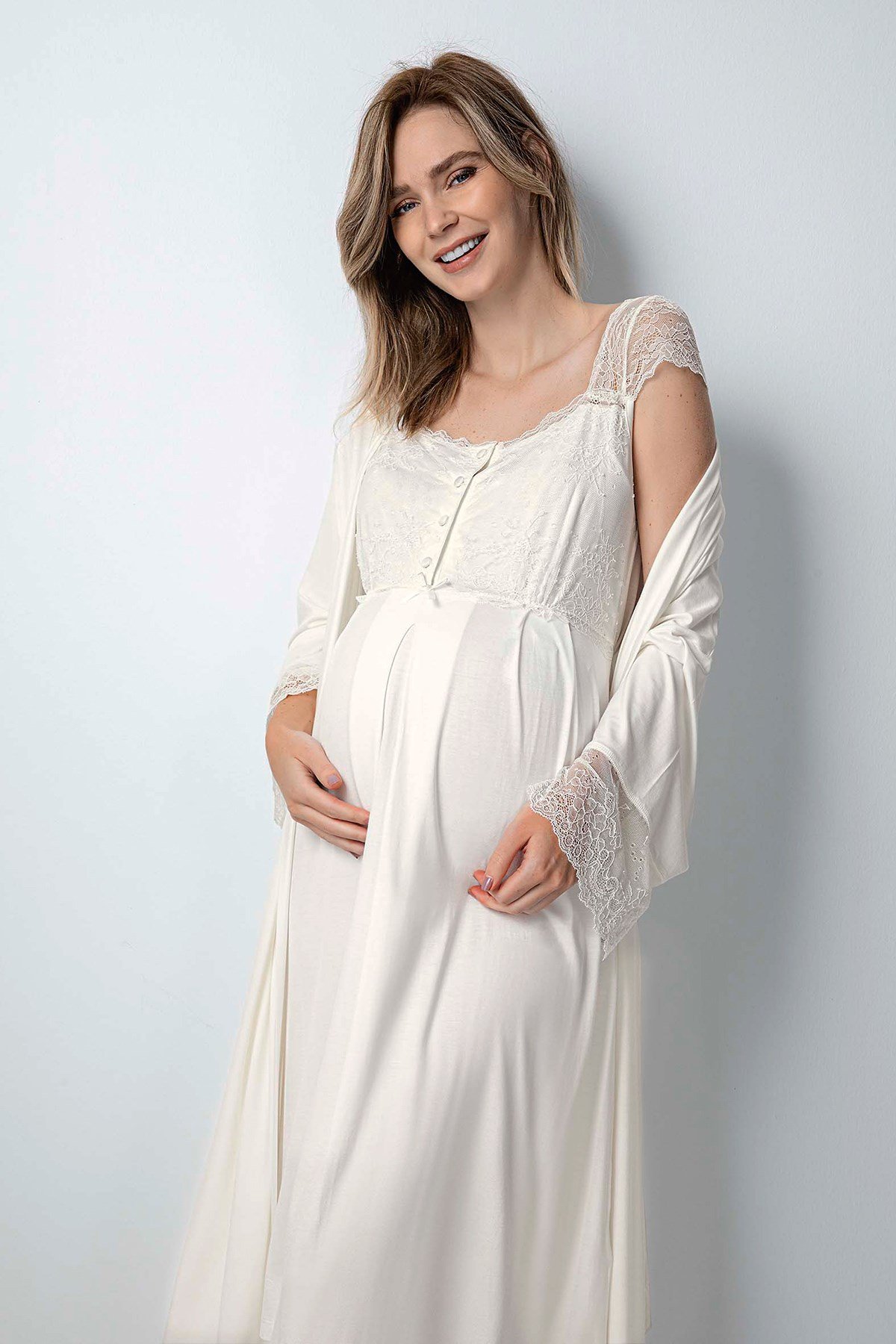 Monamise 18202 Sabahlıklı Lohusa Gecelik