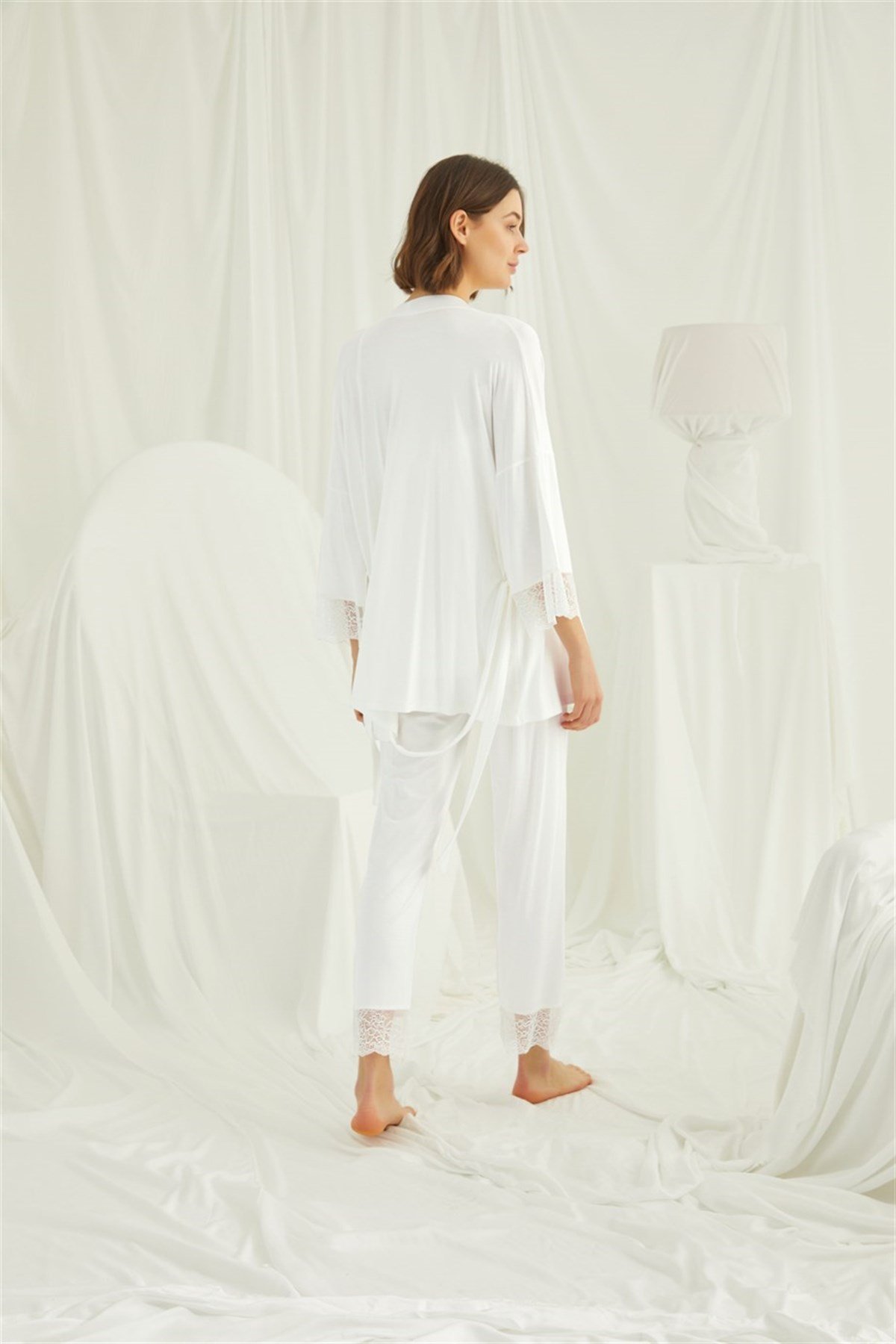 Monamise 18433 Maternity Pajama and Long Robe Set