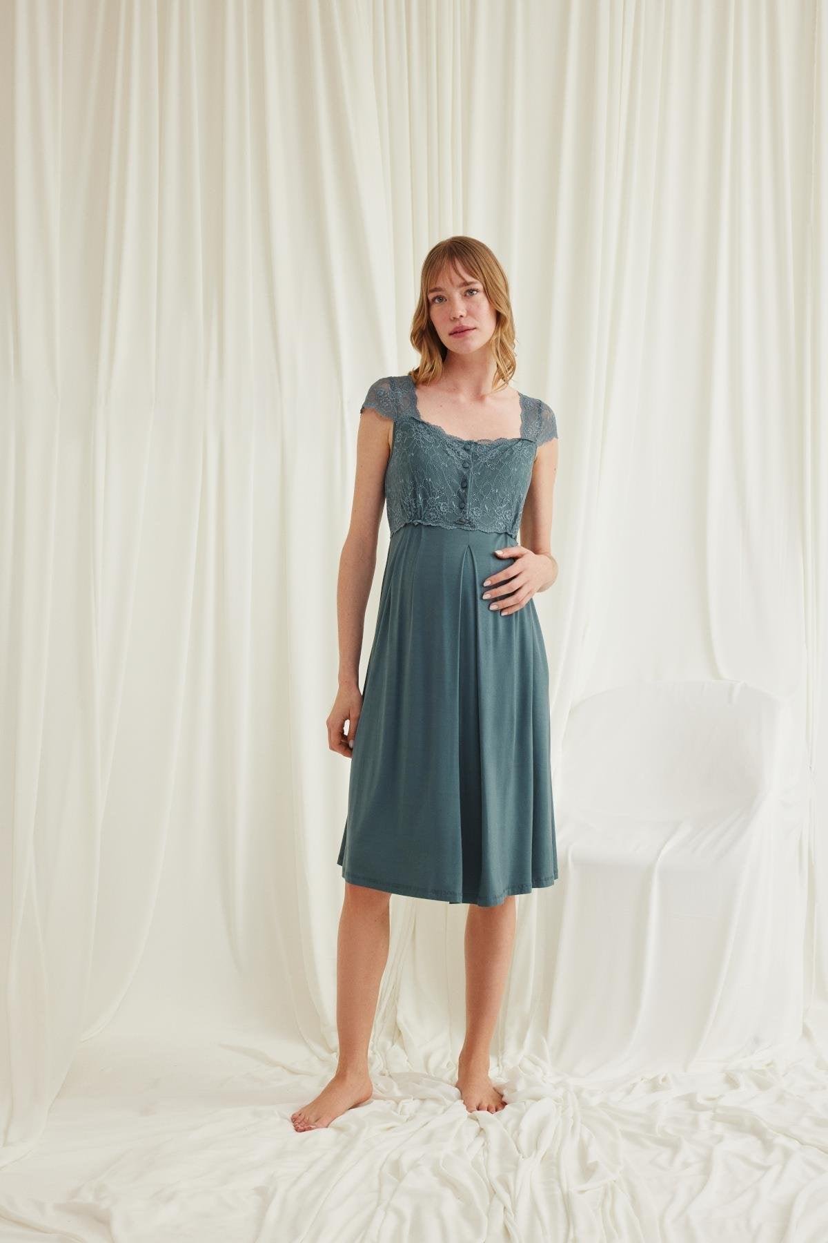 Monamise 1853536 Dantel Detaylı 4'lü Lohusa Seti