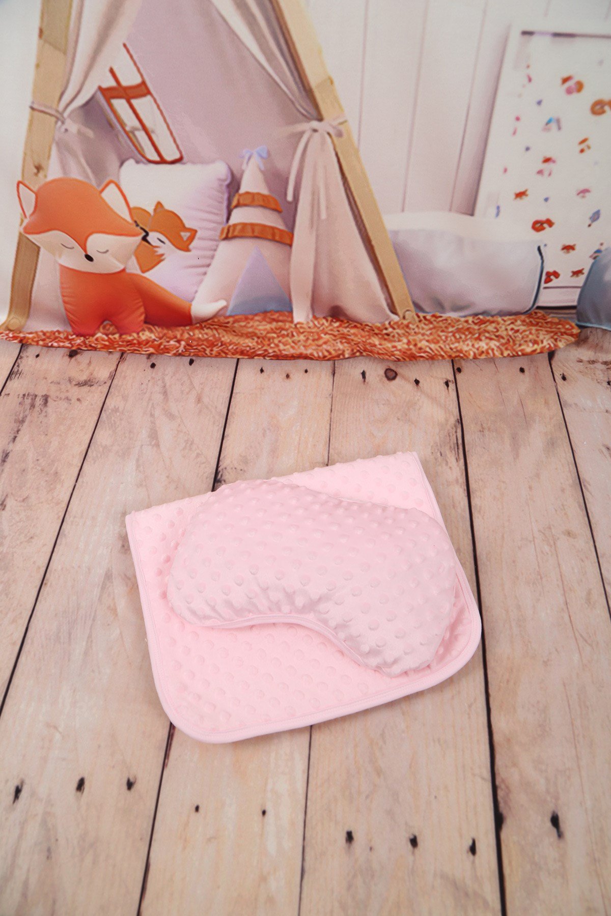 Pembe Bebek Alt Açma ve Yastık Seti BA1010