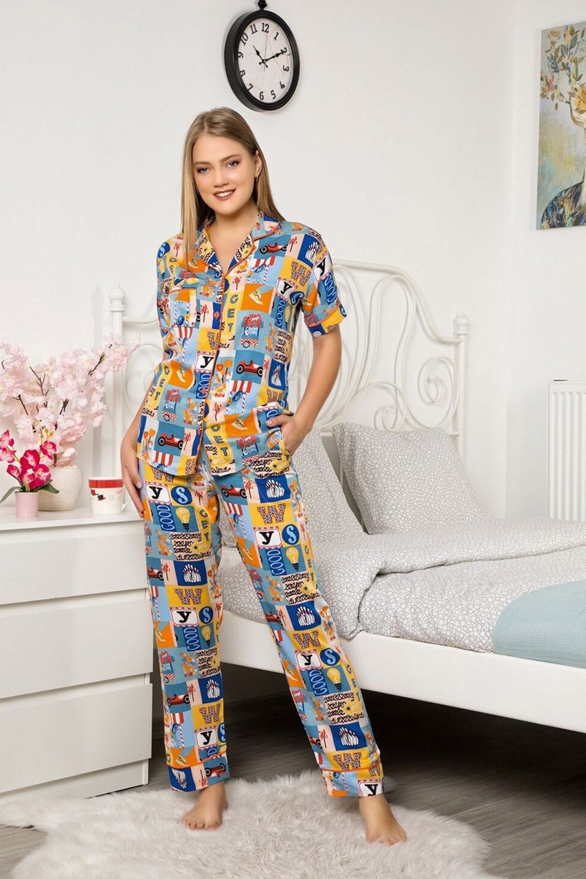 Polat Yıldız 60340 Regula Önden Düğmeli Lohusa Pijama