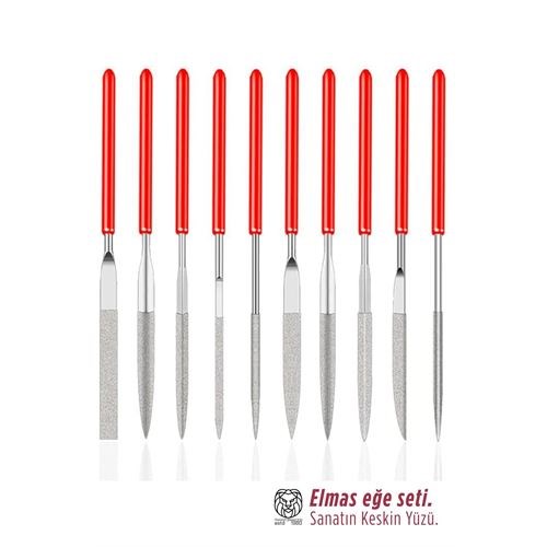 10'lu Profesyonel Elmas Eğe Seti | Hassas Metal Ahşap Cam İşleme Törpüsü 722921
