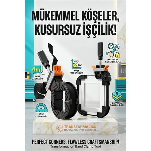 4 Metre Bantlı İşkence - Köşe Sabitleyici Çerçeve Çekçece ve Mobilya Kelepçesi 723152