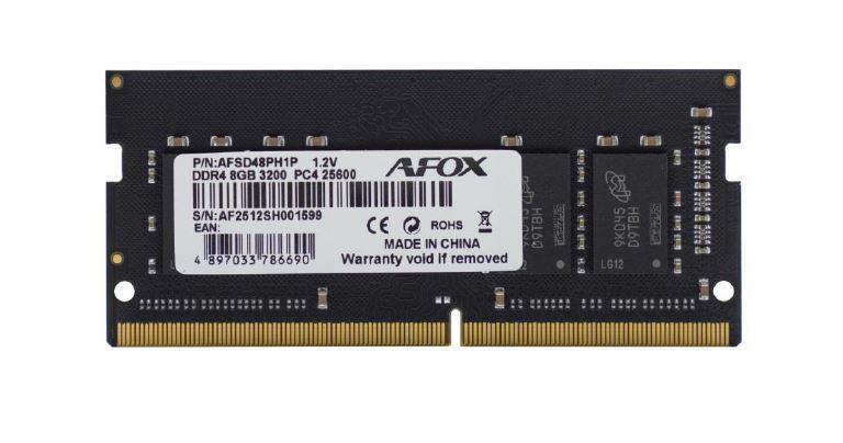 AFOX DDR4 8GB 3200Mhz SODIMM CL22 1.2V Notebook Bellek AFSD48PH1P