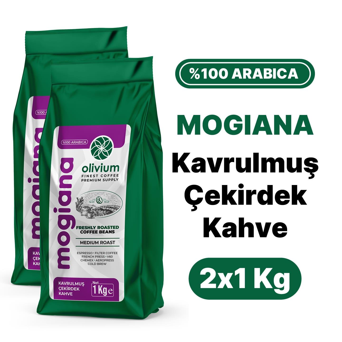 Brezilya Mogiana Fine Cup Kavrulmuş Kahve 1Kg × 2 Adet