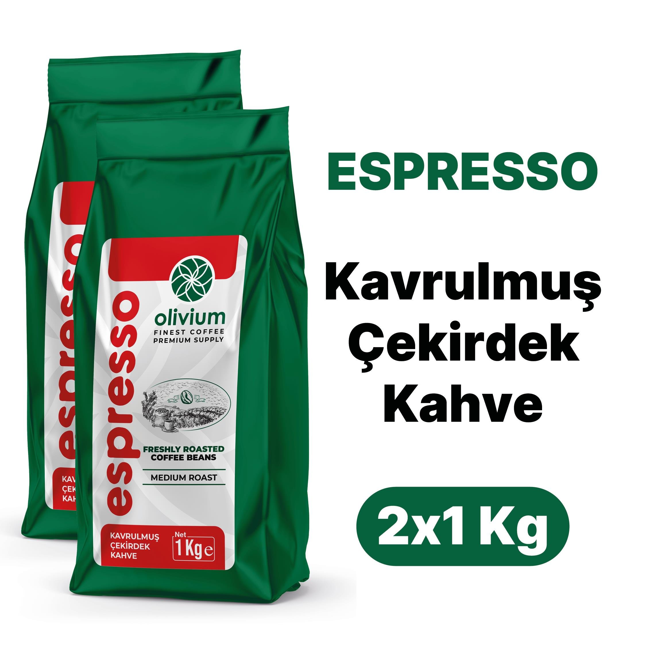Espresso Kavrulmuş Çekirdek Kahve - 1Kg  × 2 Adet