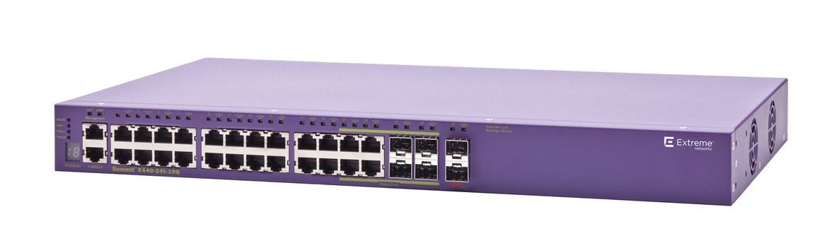 EXTRMNTWRK X440-G2 24 10/100/1000BASE-T 4 SFP combo 4 1GbE unpopulated SFP 16532