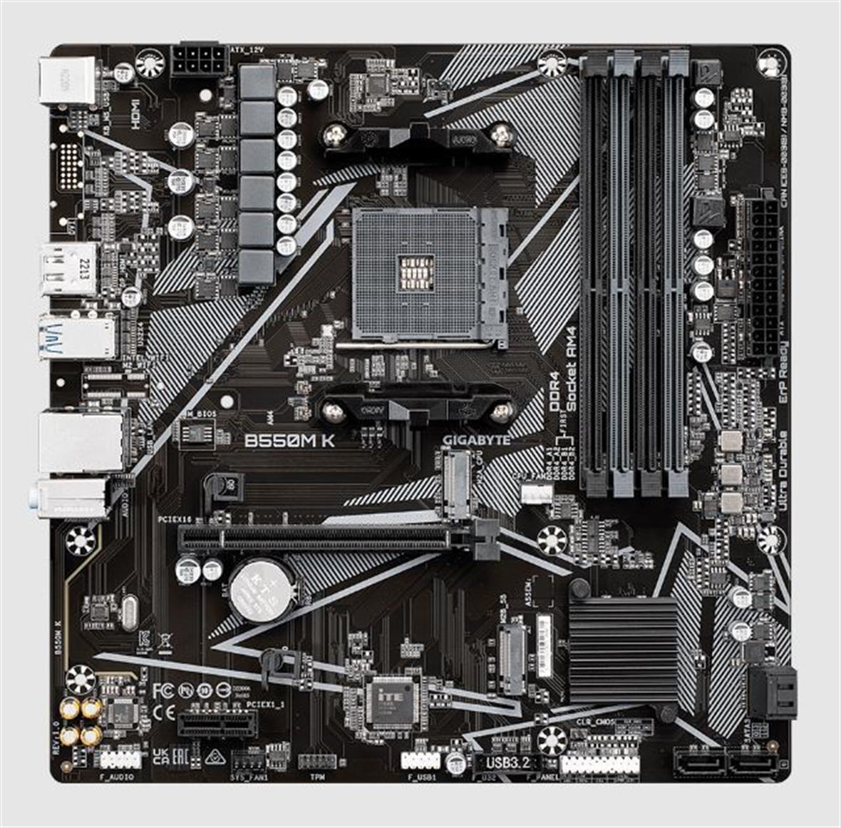 GIGABYTE AMD B550 Ultra Durable Motherboard with Digital VRM Solution PCIe 4.0 B550M-K
