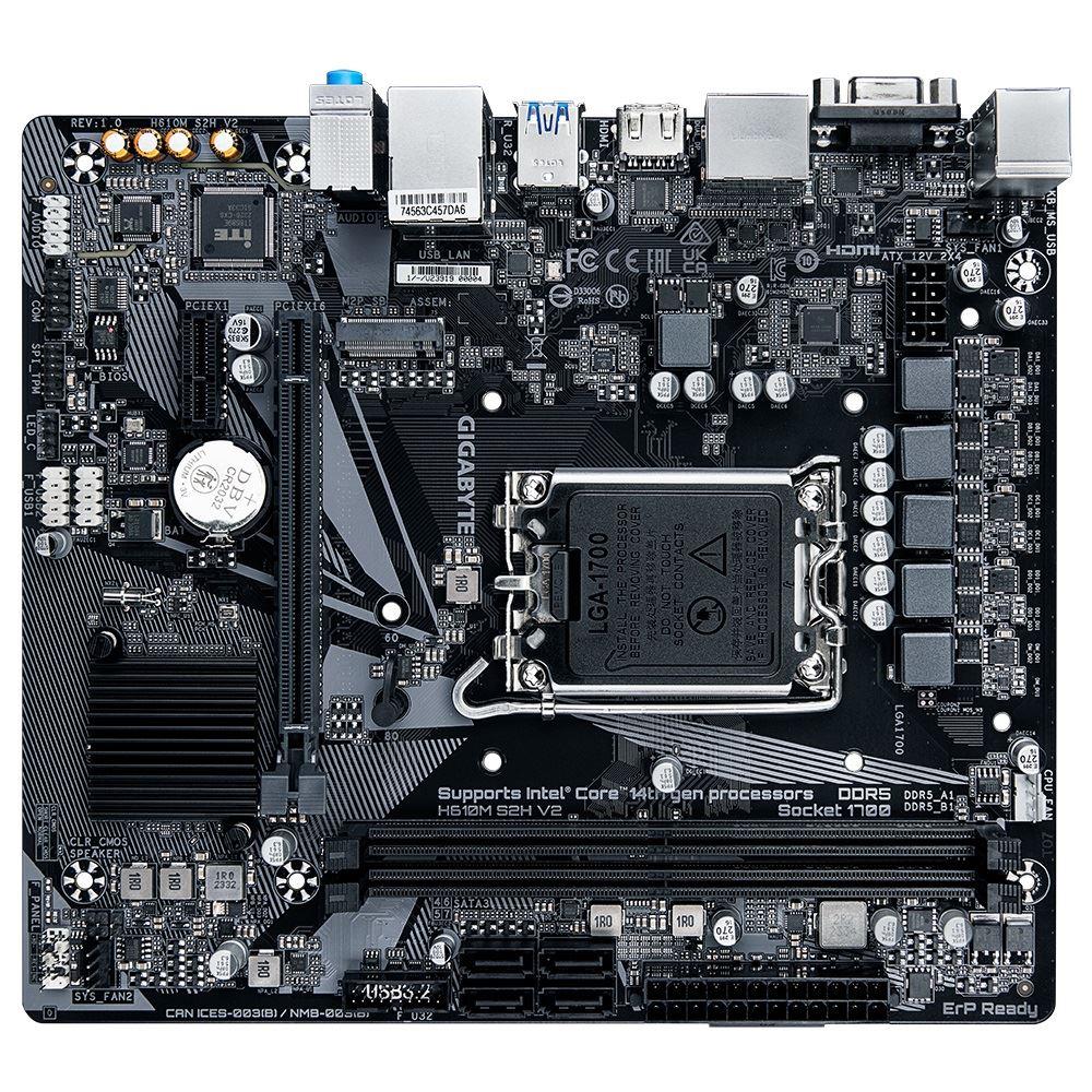 GIGABYTE INTEL H610M DDR5 5600MHZ DVI-D H610M-S2H-V2-DDR5