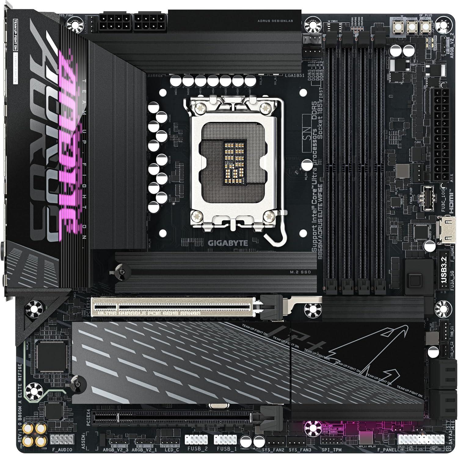 GIGABYTE MAB B860 LGA 1851 DDR5 5600MHZ B860MAELITE-WIFI6E