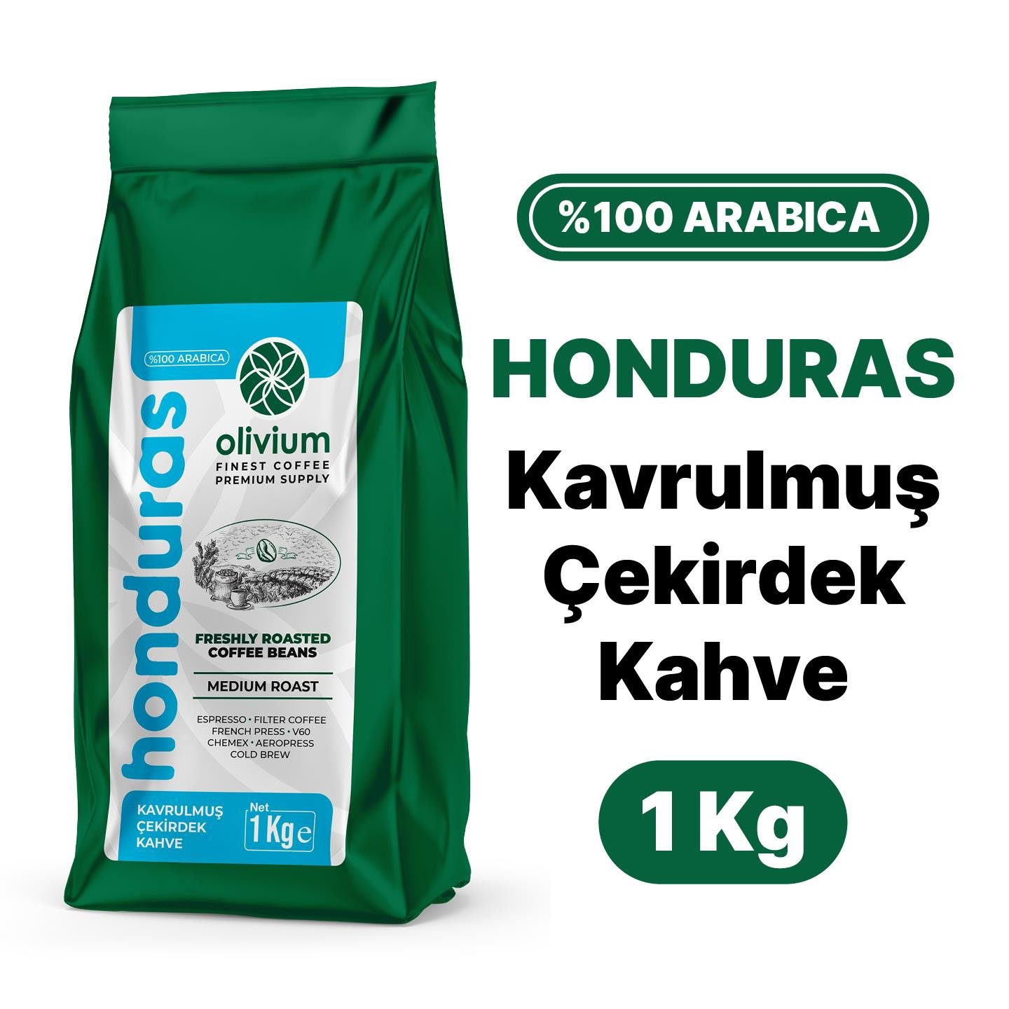 Honduras Kavrulmuş Kahve 1Kg