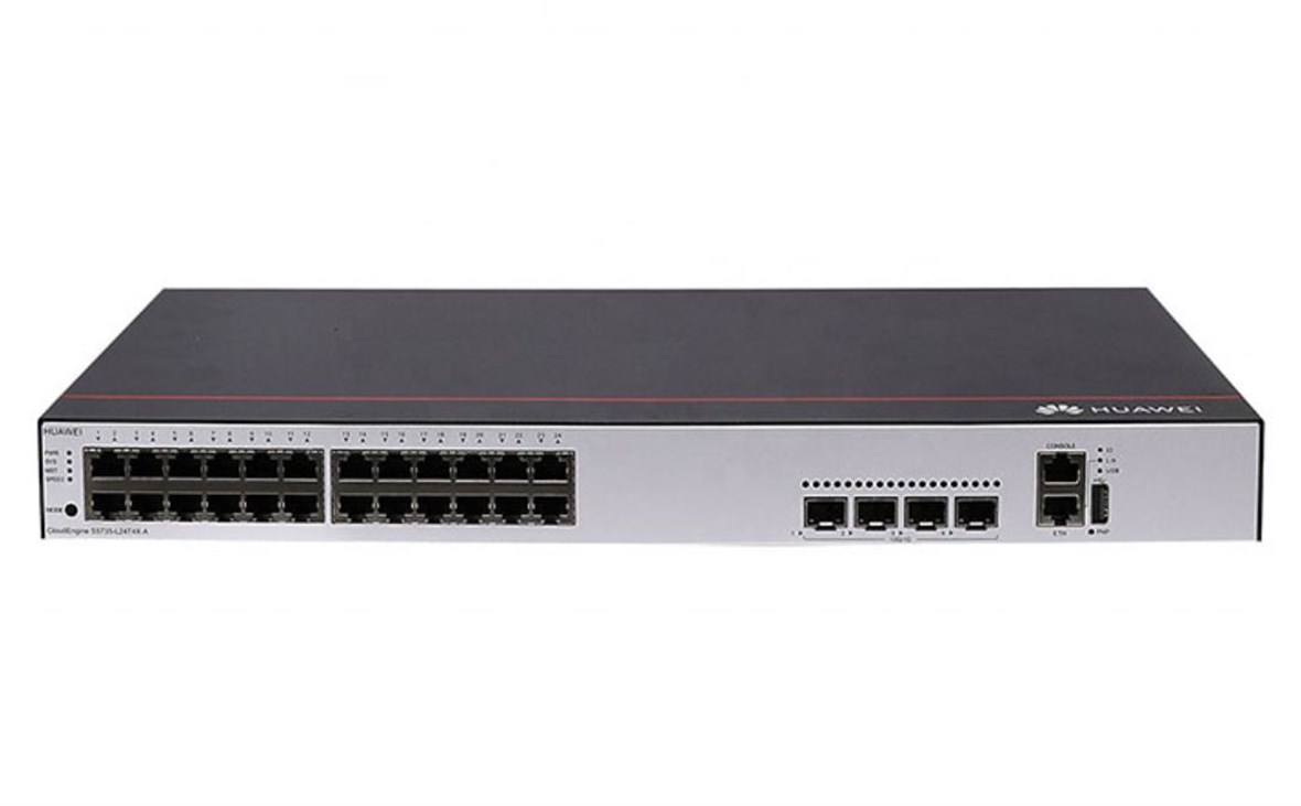 HUAWEI S5735-L24T4S-A1 (24*10/100/1000BASE-T ports, 4*GE SFP ports, AC power) S5735-L24T4S-A1