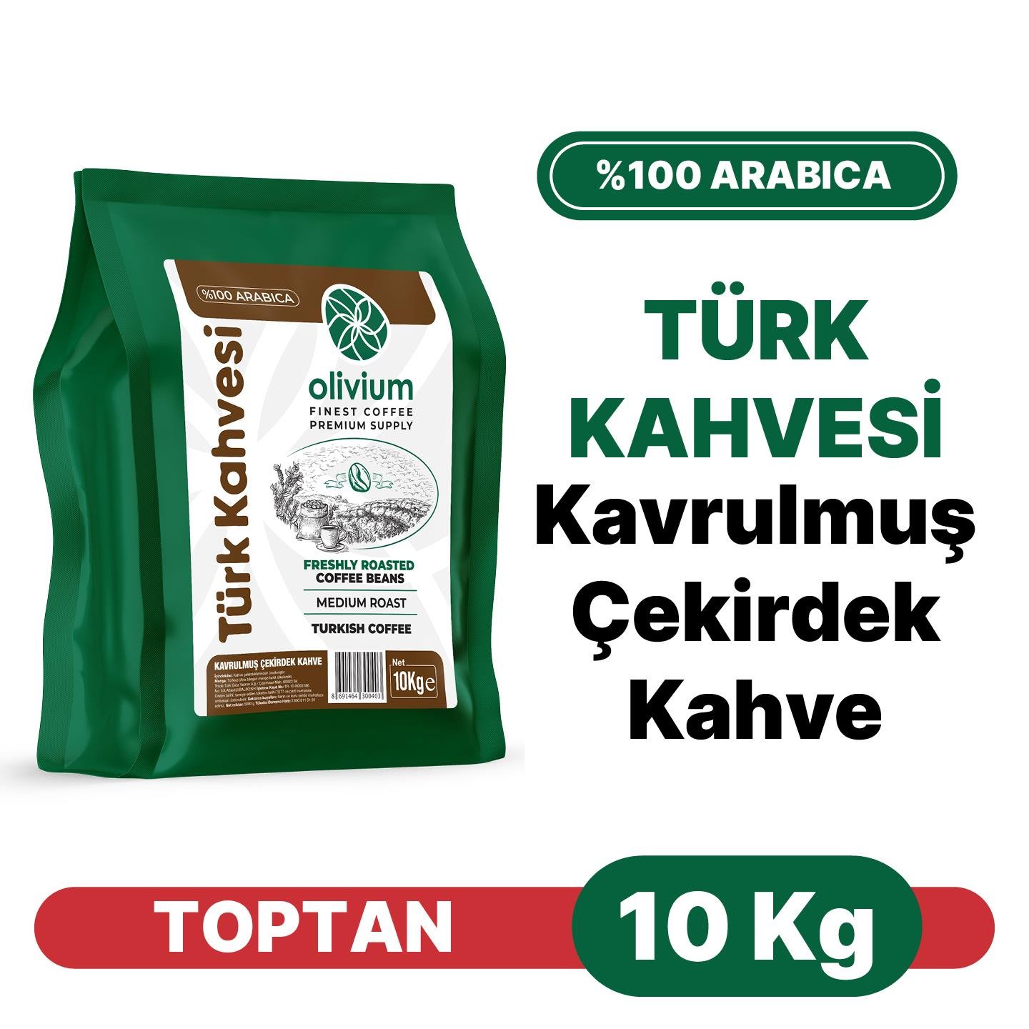 Kavrulmuş Çekirdek Türk Kahvesi 10 Kg