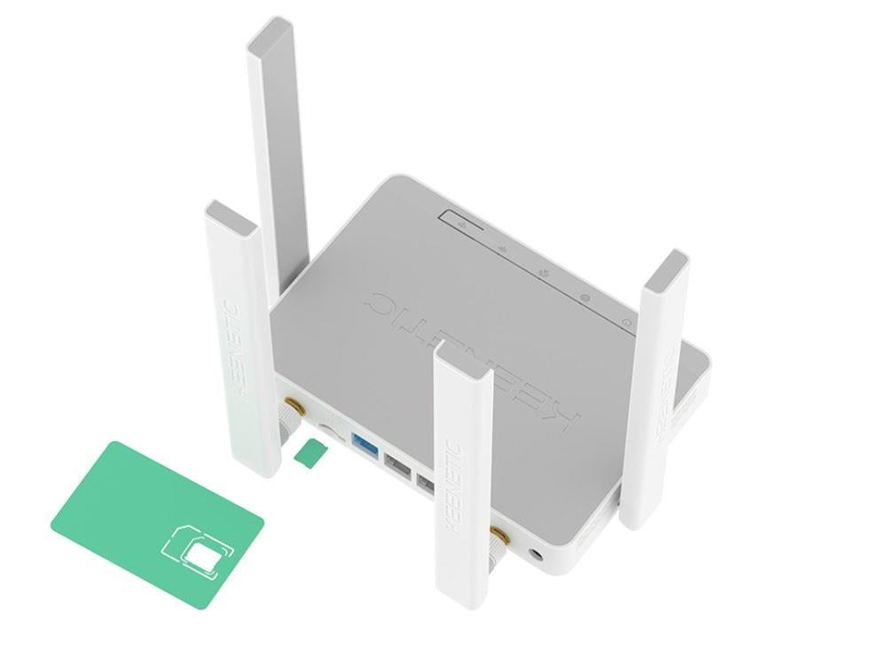 KEENETIC Runner 4G N300 Wi-Fi Mesh Fiber Router Sim Kart Destekli3G/4G/LTE Modem KN-2212-01-EU