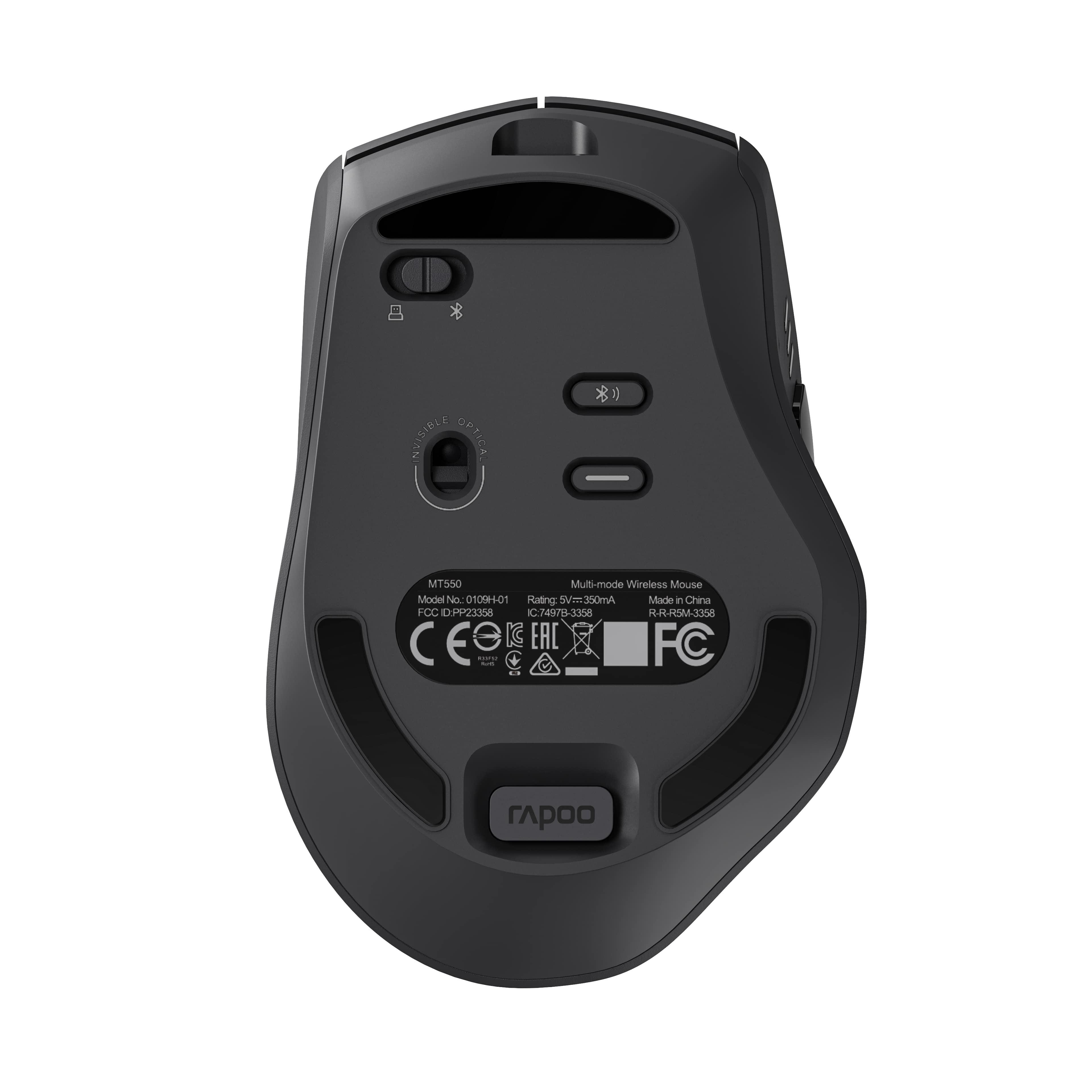 RAPOO MT550L Multi-mode Wireless Mouse Black 12764