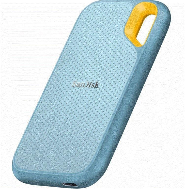 SANDISK 2TB 1050-1000MB/s USB3.2 Portable SSD Sky Blue Color SDSSDE61-2T00-G25B