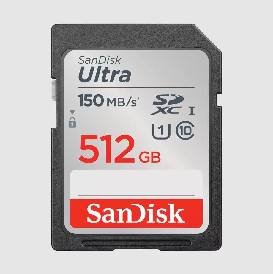 SANDISK 512GB Ultra UHS I SD Card 150MB/s SDSDUNC-512G-GN6IN