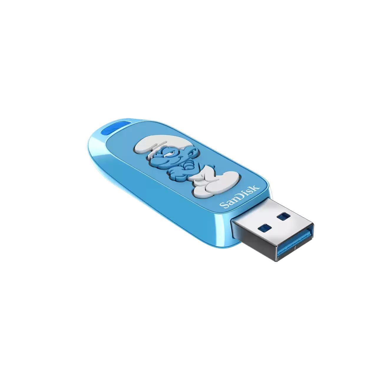SANDISK 64GB SMURFS USB3.2 Gen 1 130MB/s Flash Bellek SDCZIS-064G-G46