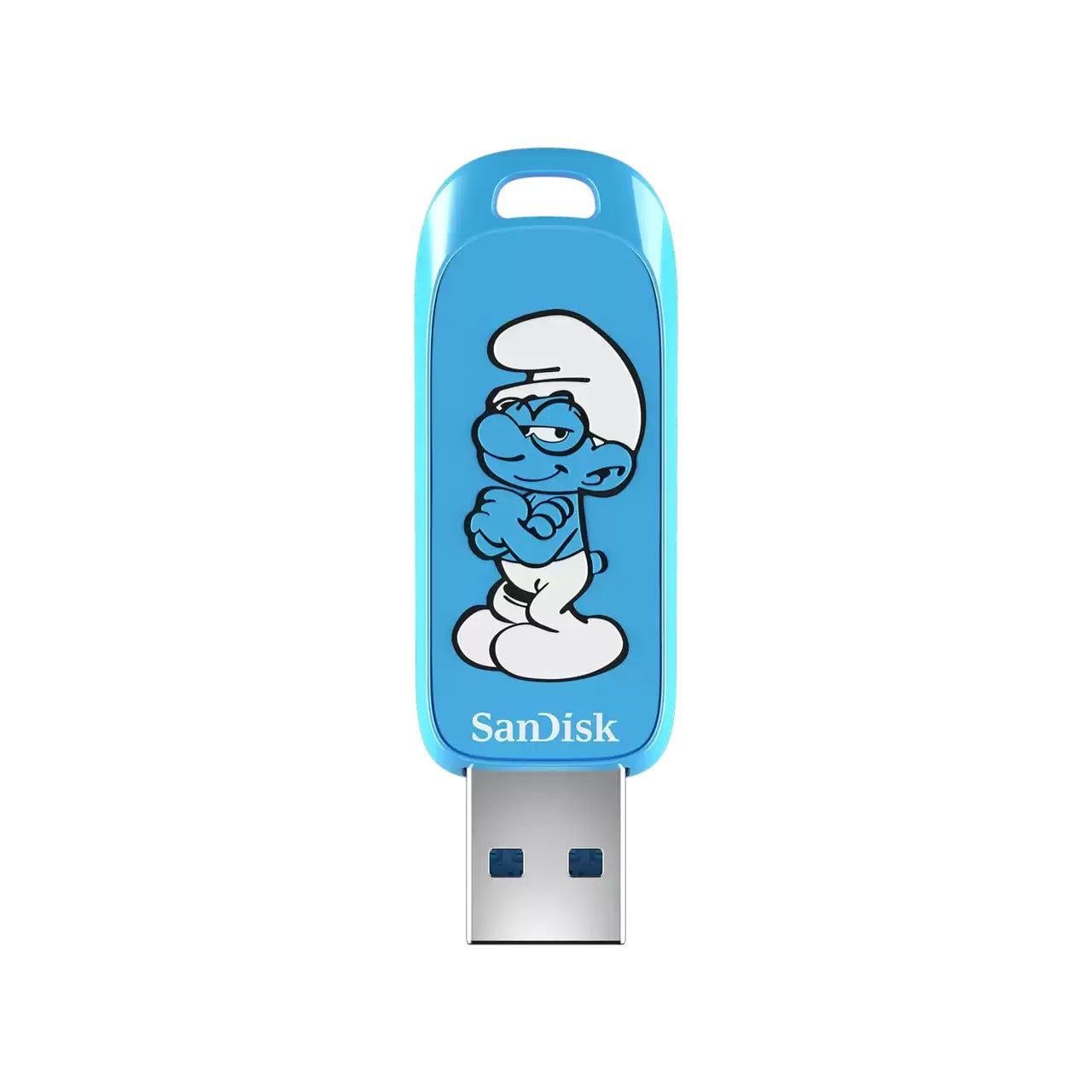 SANDISK 64GB SMURFS USB3.2 Gen 1 130MB/s Flash Bellek SDCZIS-064G-G46