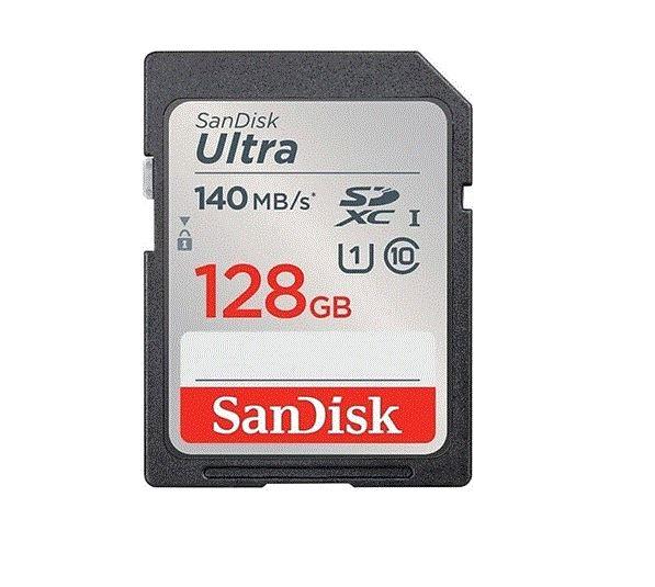 SANDISK Ultra UHS I 128GB SD Card 140MB/s SDSDUNB-128G-GN6IN
