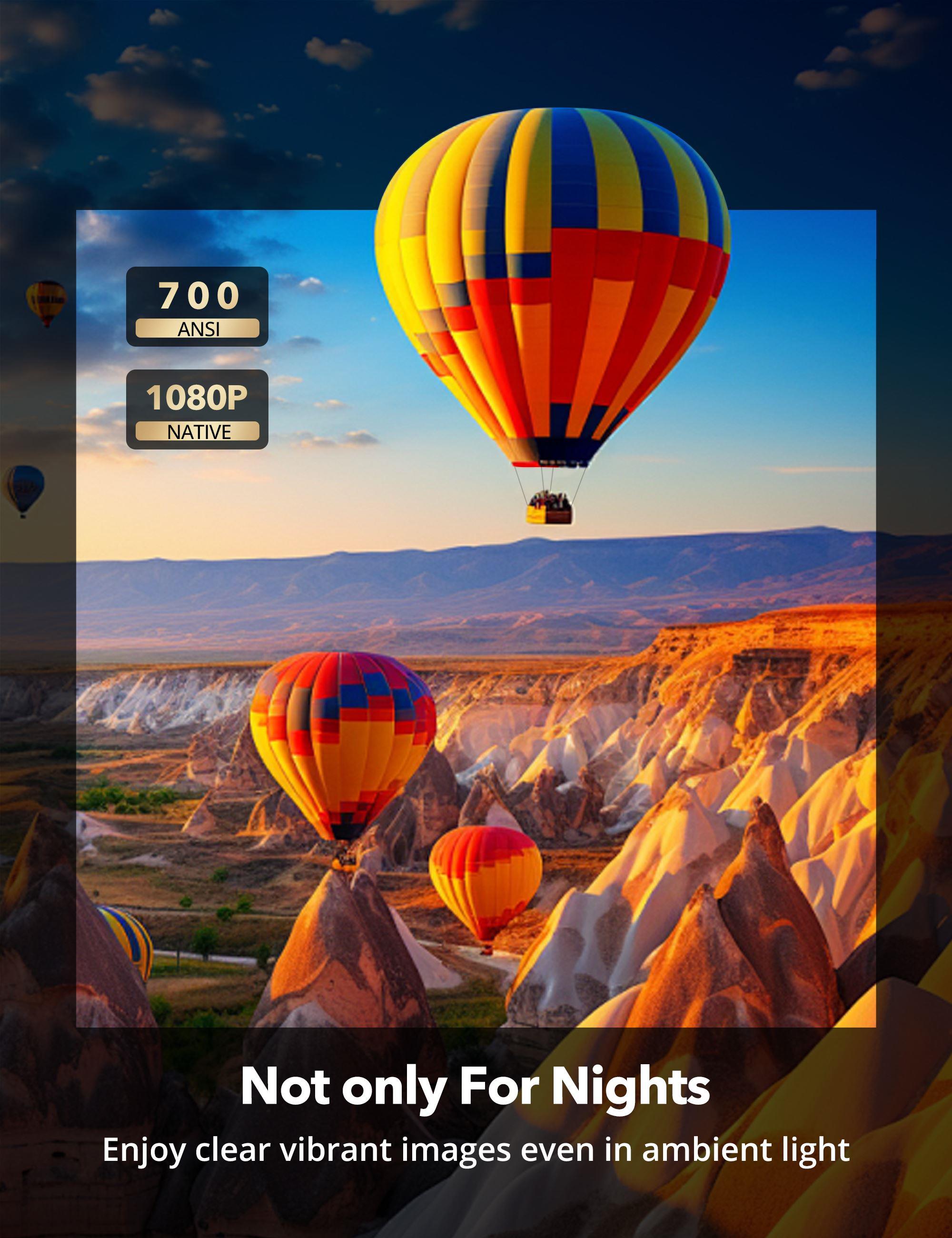 TAOTRONICS 700ANS 1920x1080 FHD Kablosuz Taşınabilir Smart LED Projektör TT-SP011