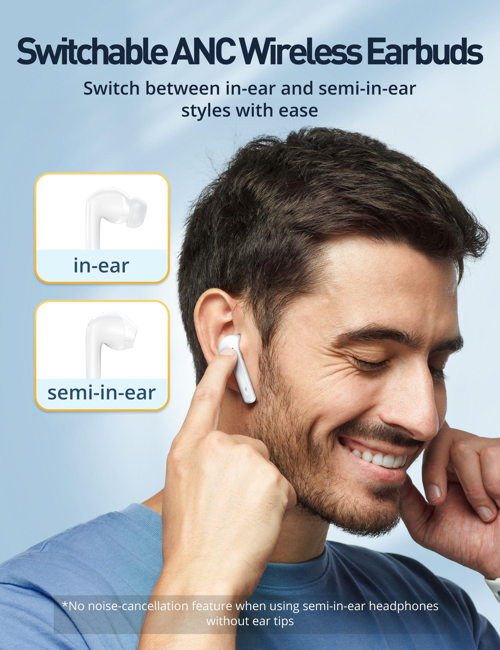TAOTRONICS ANC Mikrofonlu 5.3 Bluetooth Kulaklık Beyaz TT-BH1118-WH